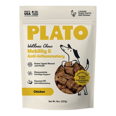 Plato Dog Mobility & Anti-Inflamatory Wellness Chews 8oz.