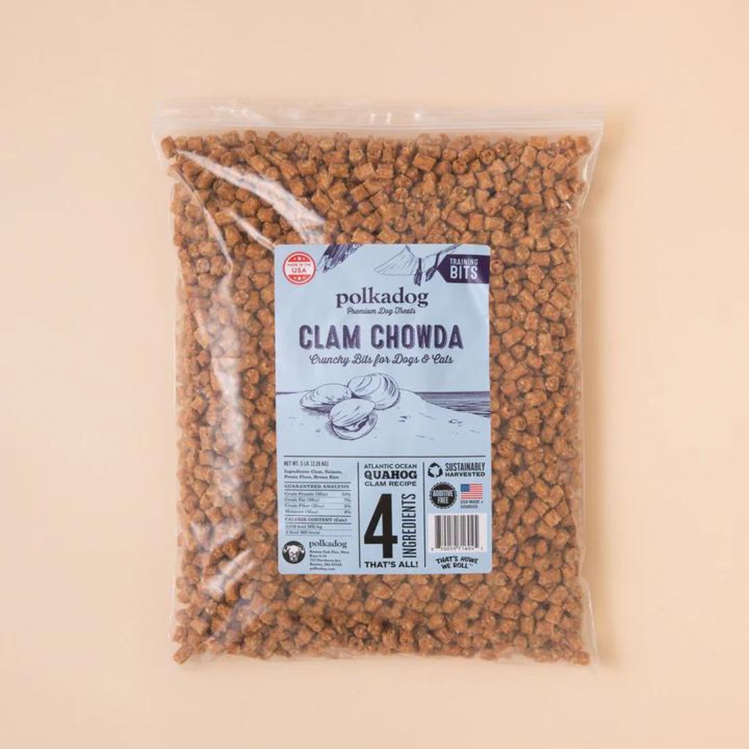 Polka Dog Bakery Dog Clam Chowda Bits, 5 lb Bulk
