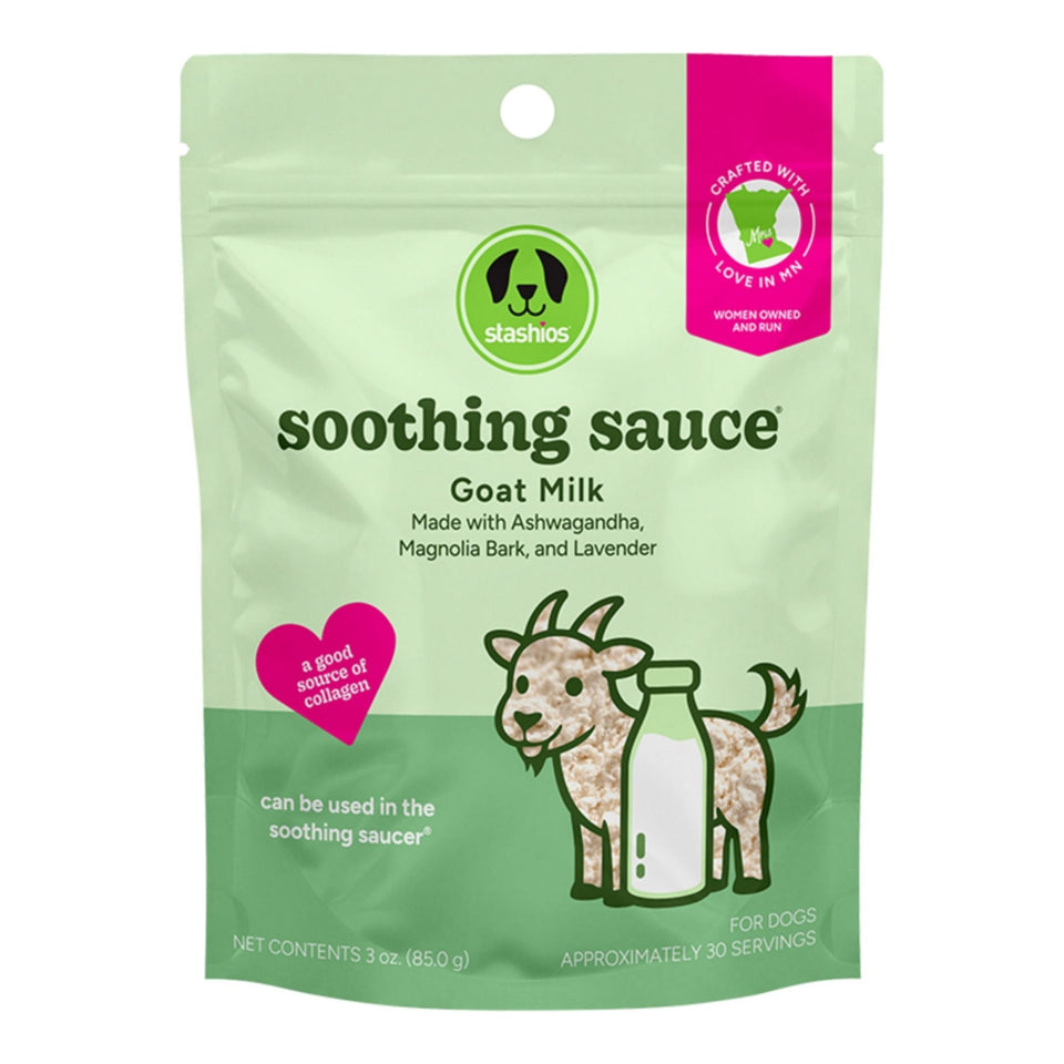 Stashios Dog Soothing Sauce Calming Goat Milk 3oz. - Dog Supplements Calming