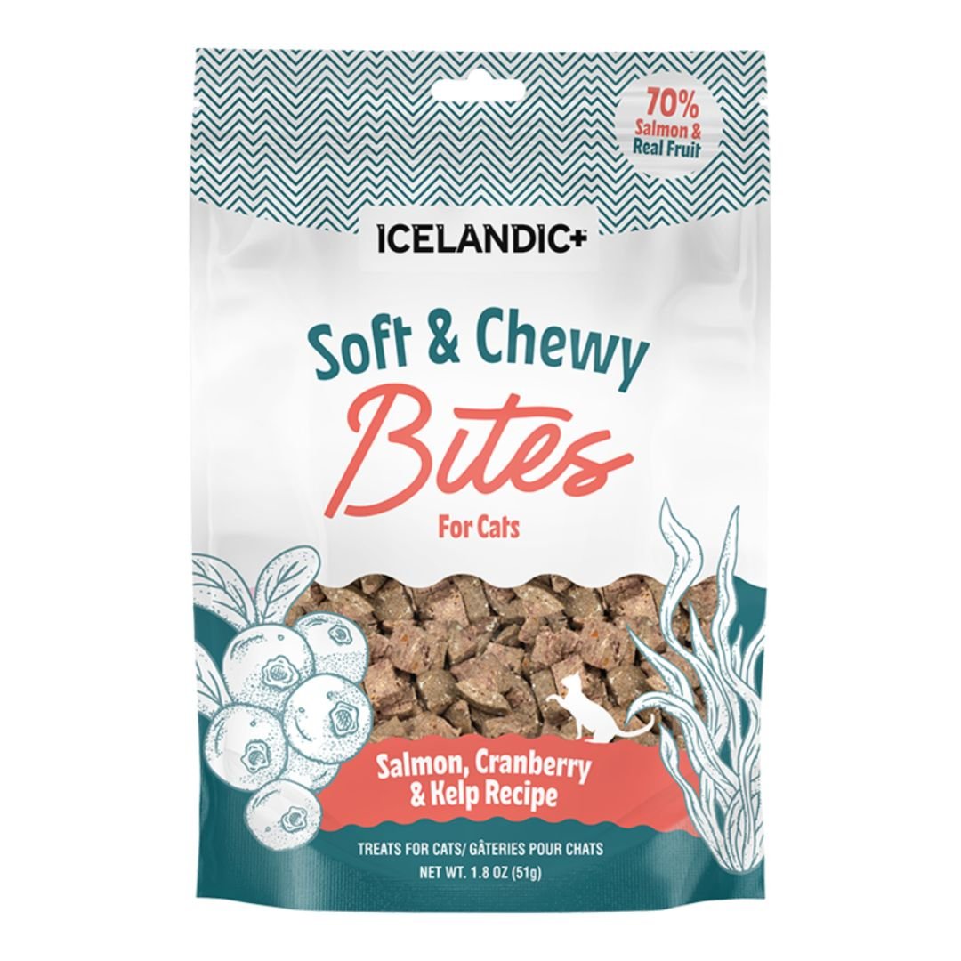 Icelandic Cat Salmon & Cranberry Soft & Chewy Bites 1.8oz. - Pets Perfect