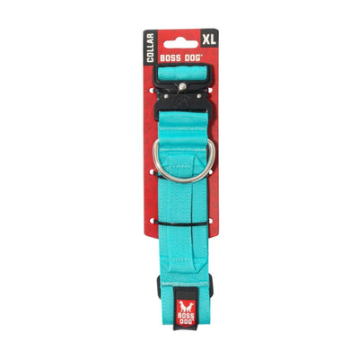Boss Dog Tactical Adjustable Dog Collar Teal, X-Large, 20-28 in