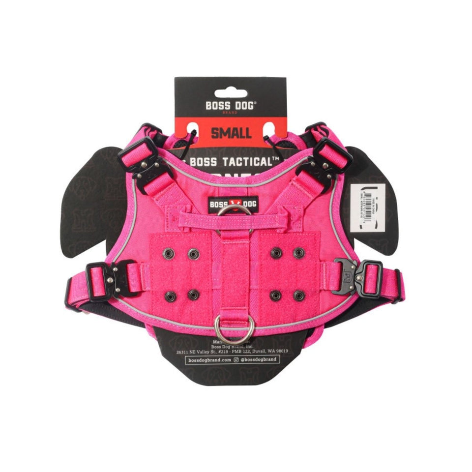 Boss Dog Tactical Dog Harness Hot, Pink, Small, view 2