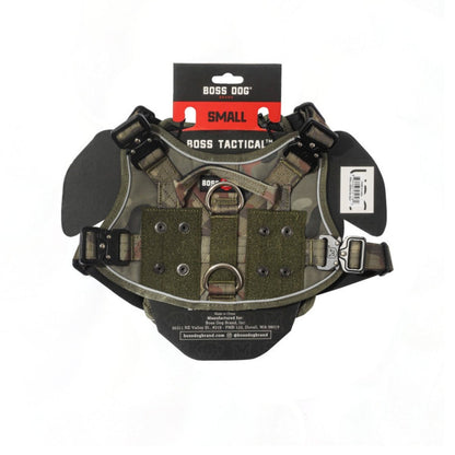 Boss Dog Tactical Dog Harness Green Camo, 1ea/SM - Pets Perfect