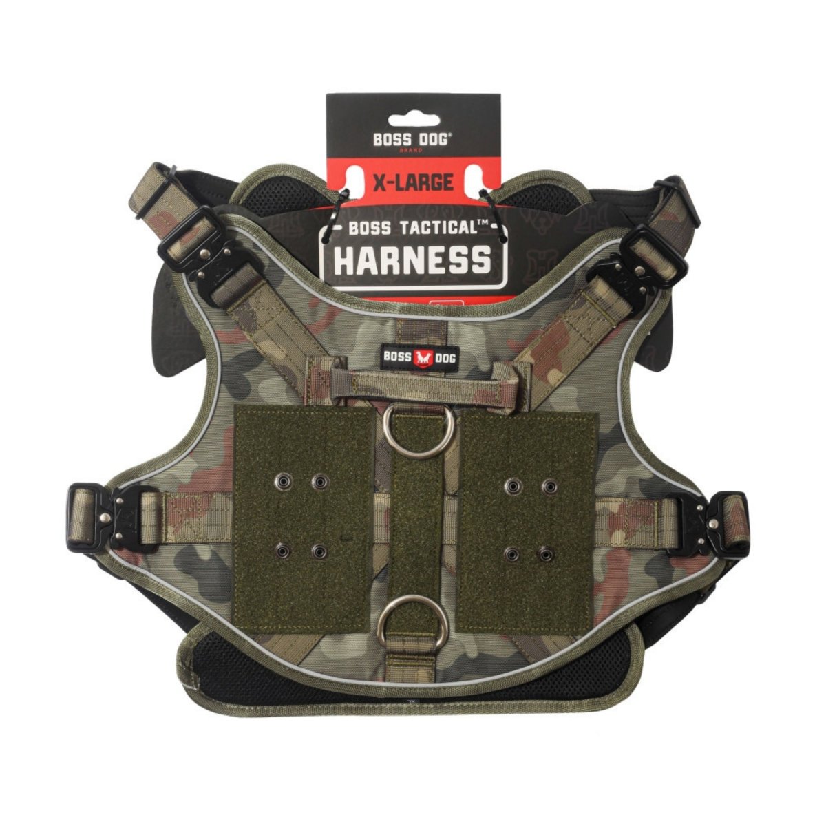 Boss Dog Tactical Dog Harness Green Camo, 1ea/XL - Pets Perfect