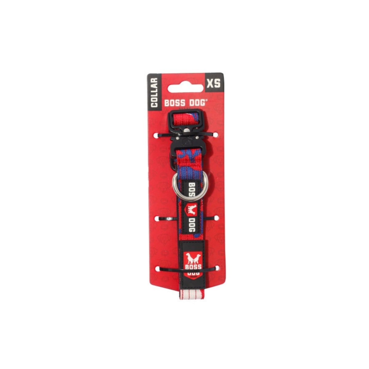 Boss Dog Tactical Adjustable Dog Collar Red, White, Blue, 1ea/XS, 1114 in - Pets Perfect