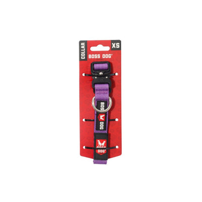 Boss Dog Tactical Adjustable Dog Collar Purple, X-Small, 11-14 in