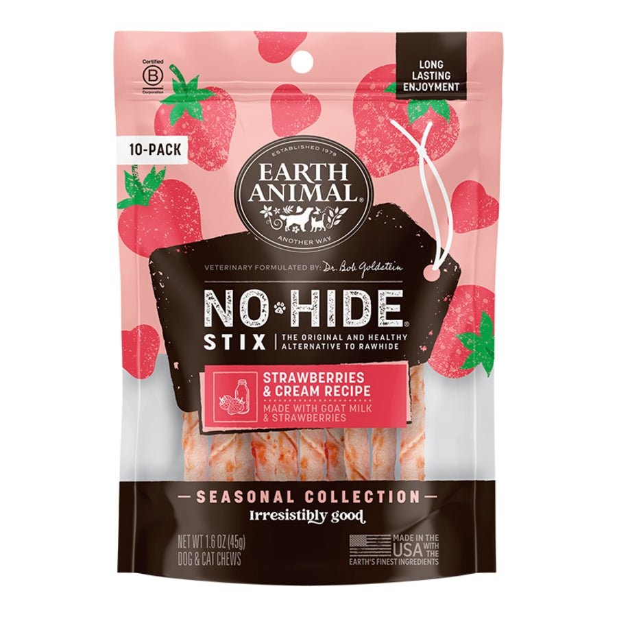 Earth Animal No - Hide – Long - Lasting Strawberries & Cream | 10 Count - Pets Perfect