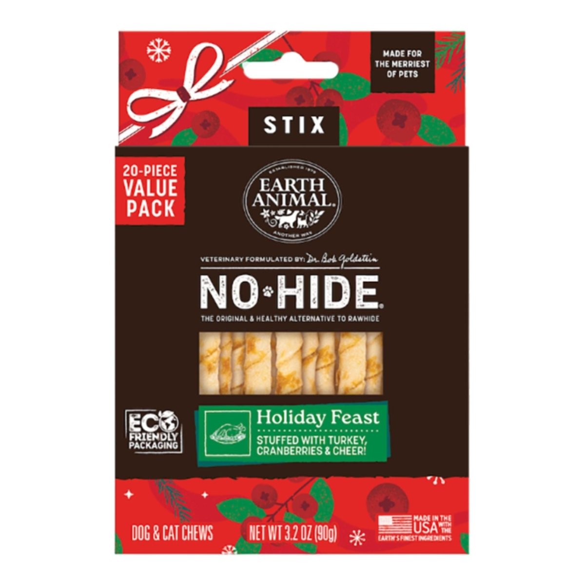 Earth Animal Dog No - Hide Seasonal Collection Holiday Feast - 20 Pack - Pets Perfect