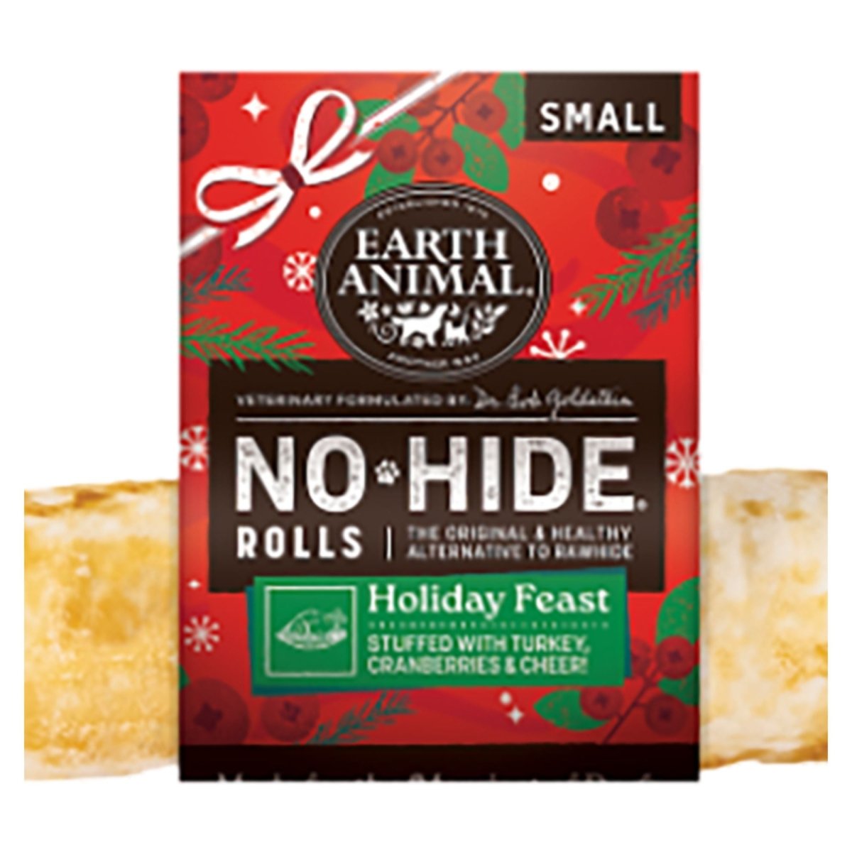 Earth Animal Dog No - Hide Seasonal Collection Holiday Feast Rolls Small - 20 Count - Pets Perfect