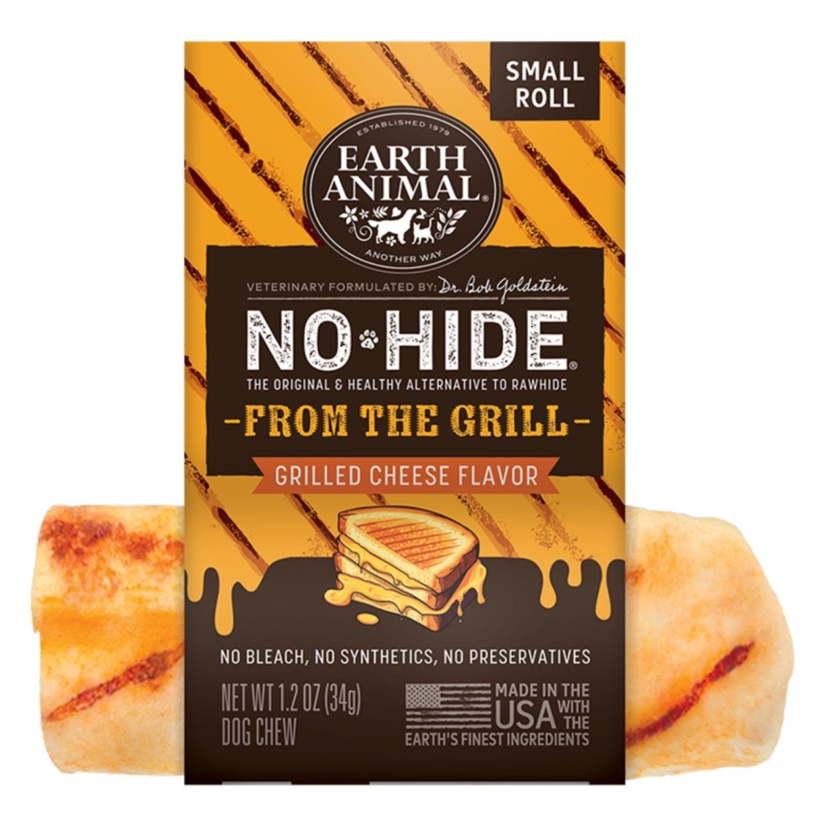 Earth Animal Dog No - Hide From The Grill Grilled Cheese Rolls Small - 20 Count - Pets Perfect