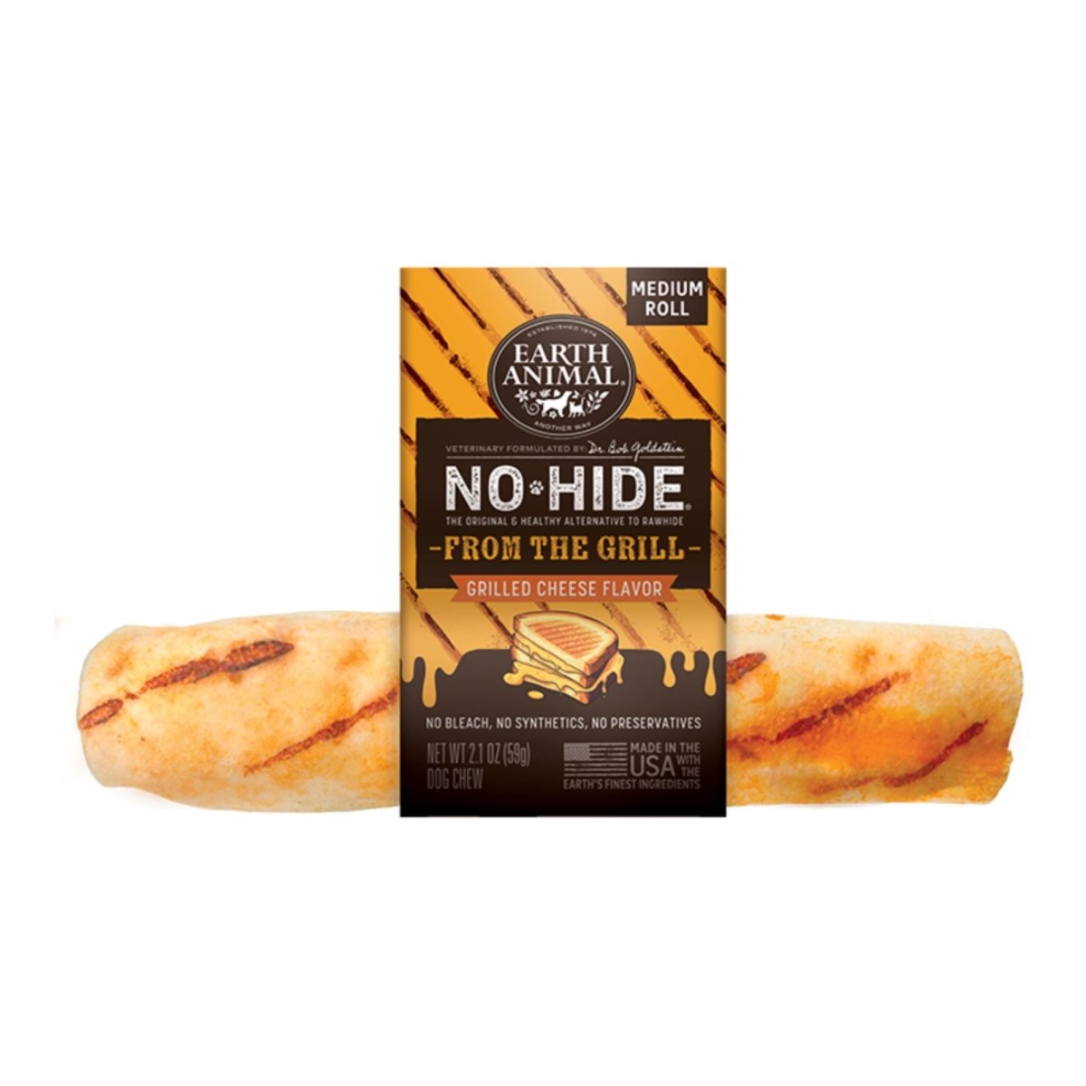 Earth Animal Dog No - Hide From The Grill Grilled Cheese Rolls Medium - 10 Count - Pets Perfect