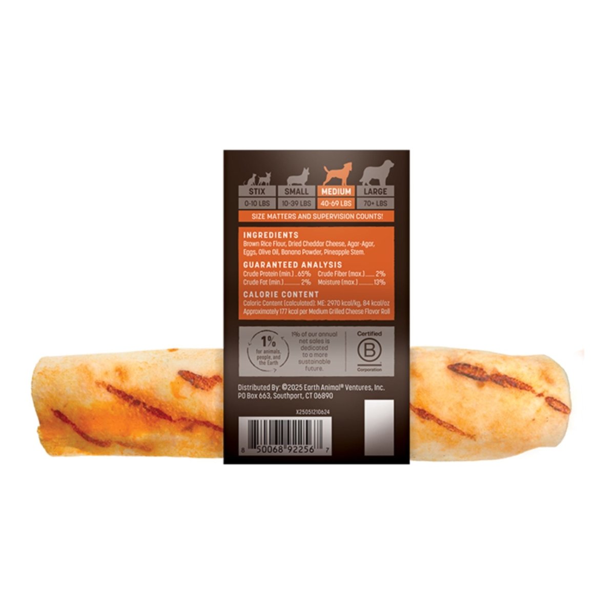 Earth Animal Dog No - Hide From The Grill Grilled Cheese Rolls Medium - 10 Count - Pets Perfect