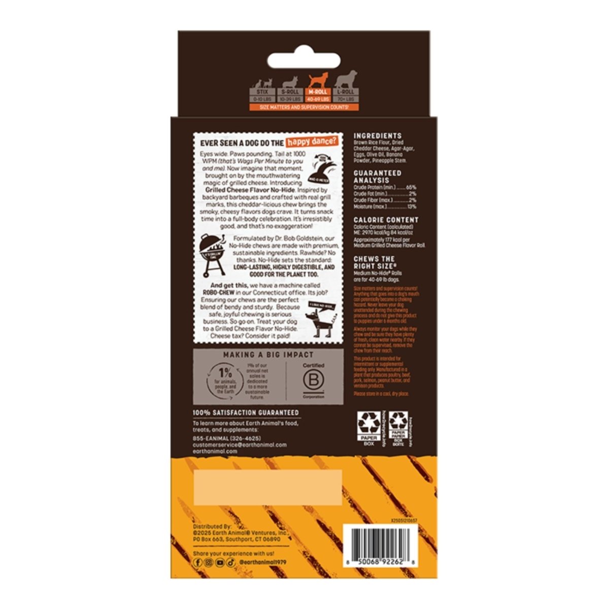 Earth Animal Dog No - Hide From The Grill Grilled Cheese Rolls Medium Value Pack - 3 Pack - Pets Perfect
