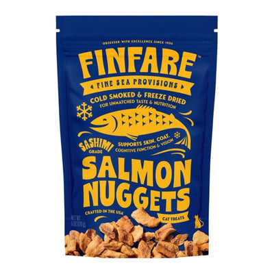 Finfare Cat, 6 oz Freeze-dried Smoked Salmon Nuggets - Pets Perfect
