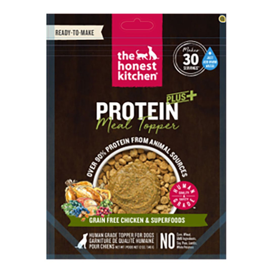 The Honest Kitchen Dog Protein Plus+ Grain Free Chicken With Superfoods Dehydrated Topper 12oz. Pouch