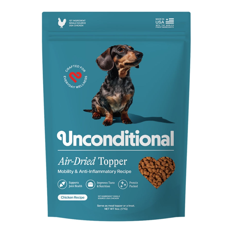 Unconditional Dog Air - Dried Topper Mobility & Anti - Inflammatory Chicken Recipe 6oz.
