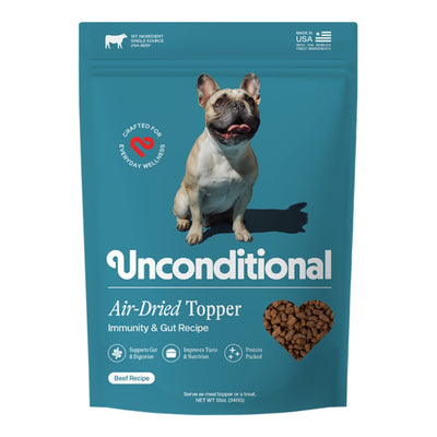 Unconditional Dog Air - Dried Topper Immunity & Gut Beef Recipe 12oz.