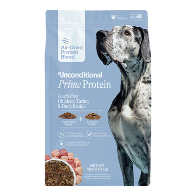 Unconditional Dog Prime Protein Air - Dried Grain Free Protein Blend Chicken 4lbs.
