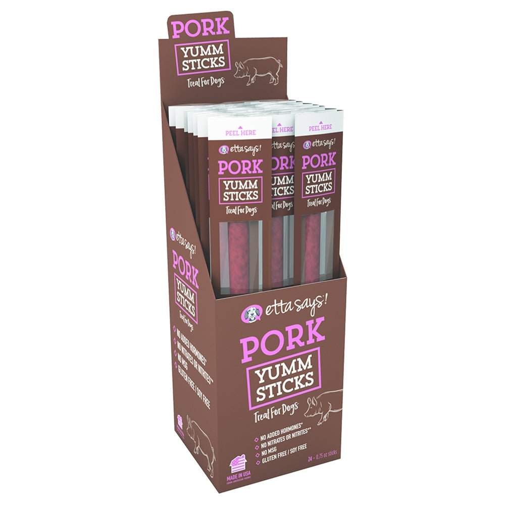 Etta Says! Pork Yumm Sticks Dog Treats 24 ct - Pets Perfect
