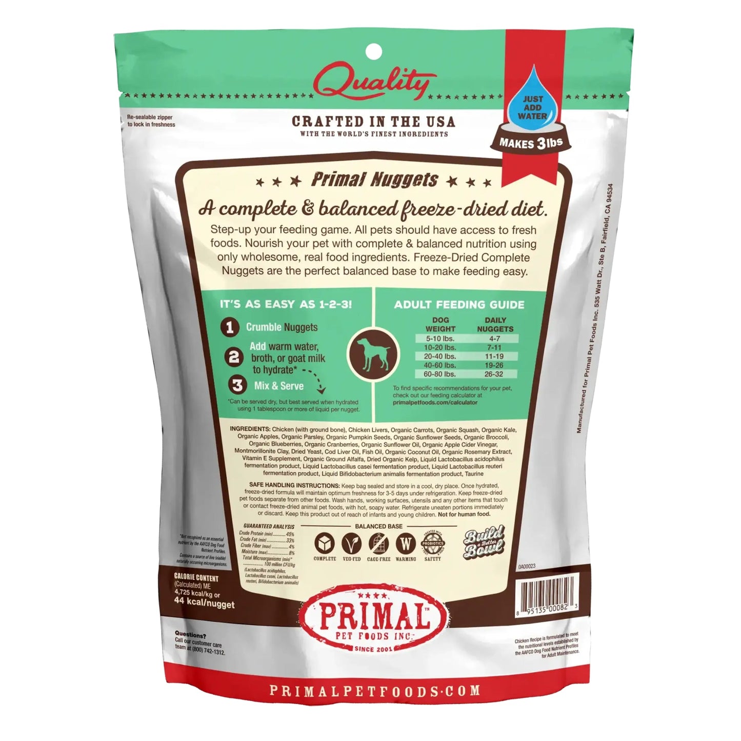 Primal Pet Foods Freeze-Dried Dog Food 5.5 oz.-Chicken, view 2