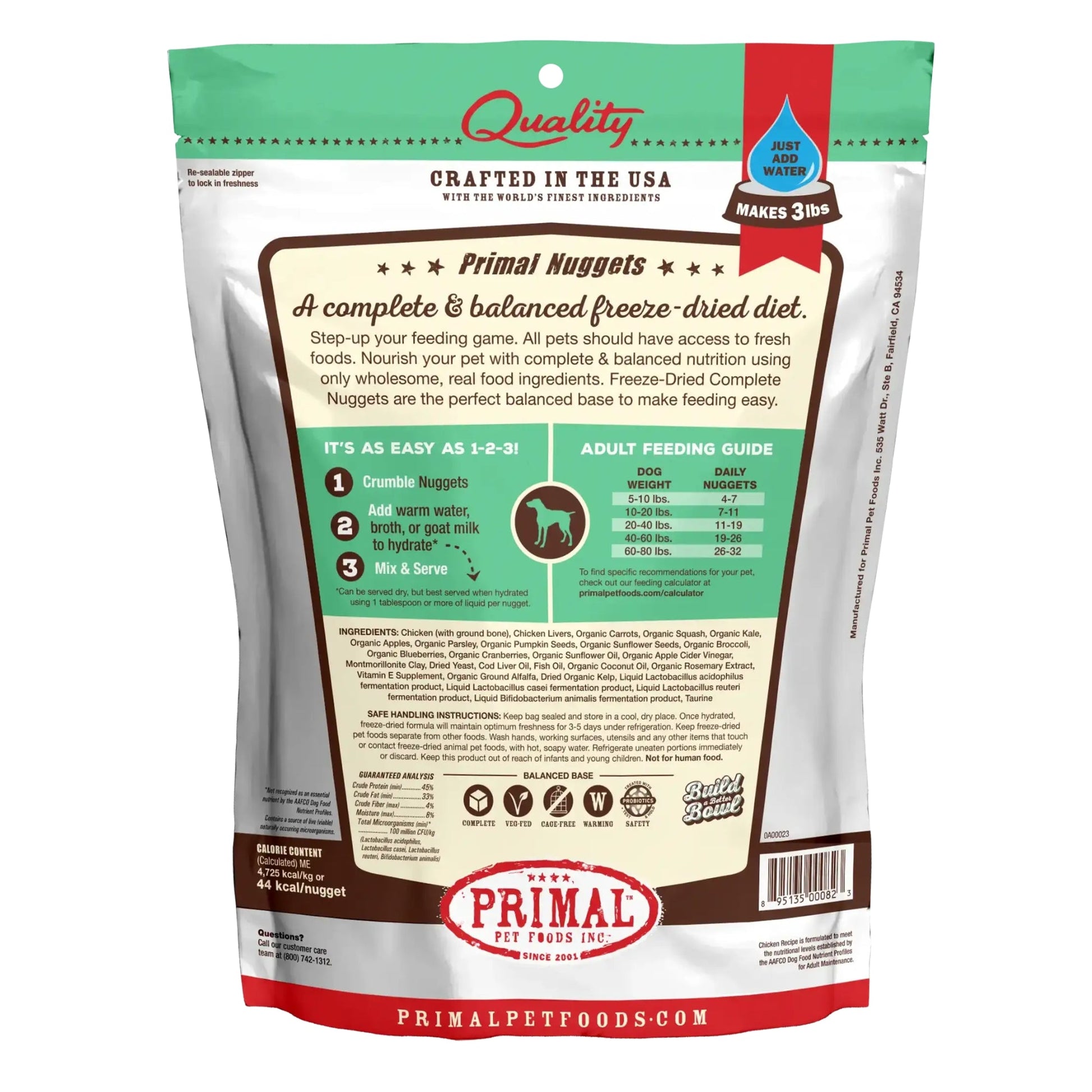 Primal Pet Foods Freeze-Dried Dog Food 5.5 oz.-Chicken, view 2