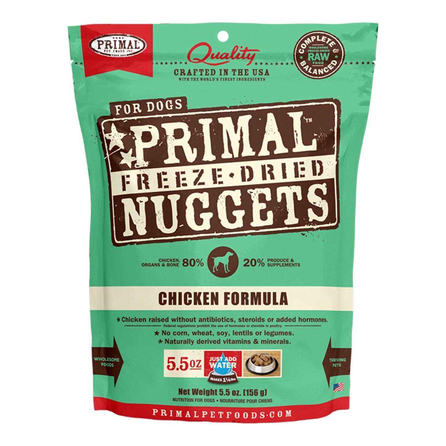 Primal Pet Foods Freeze-Dried Dog Food 5.5 oz.-Chicken