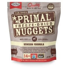 Primal Pet Foods Freeze Dried Dog Food - Venison 5.5oz. - Pets Perfect