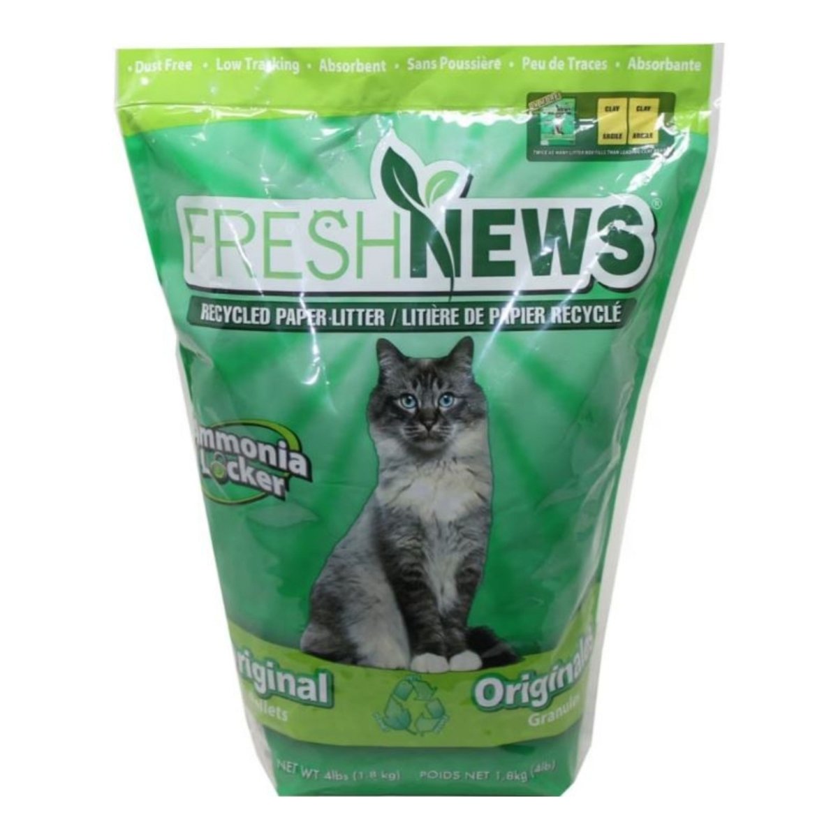 Fresh News Paper Cat Litter 4 Lb (Case of 6) - Pets Perfect