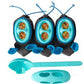 Doc & Phoebe Indoor Hunting Cat Feeder Blue, Gray 1ea/3 pk - Pets Perfect