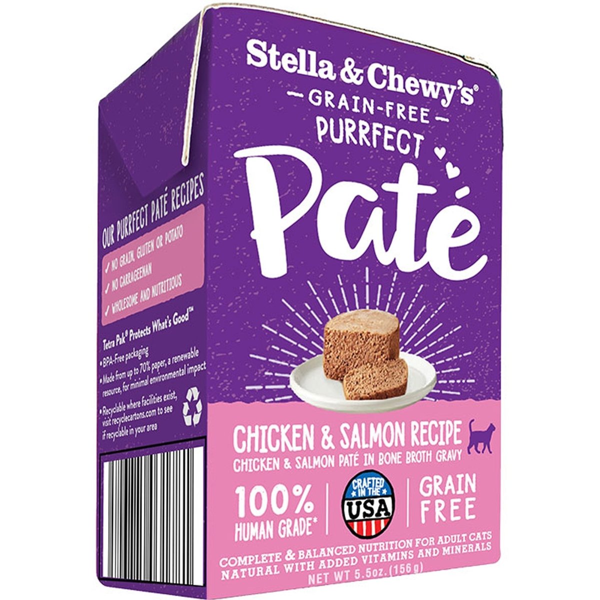 Stella and Chewys Cat Purrfect Pate Chicken and Salmon 5.5oz. (Case of 12) - Pets Perfect