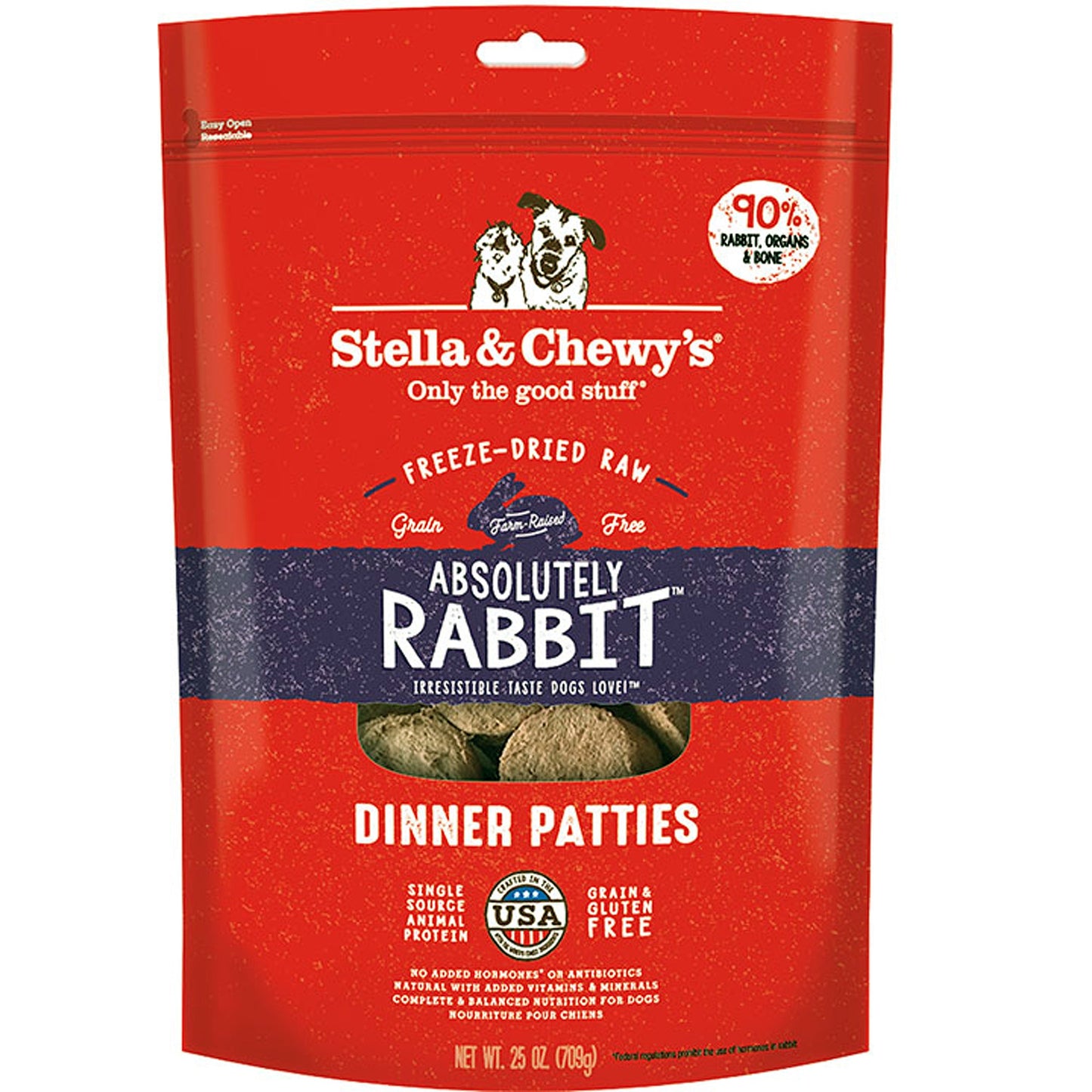 Stella & Chewy's Dog Freeze-Dried Dinner Patties Rabbit 25 oz