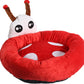 Ladybug Pet Bed for Dogs - Soft Cushion Nest with Removable Washable Cover - Pets Perfect