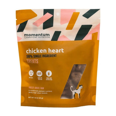 Momentum Carnivore Nutrition Cat 1.9 oz. Chicken Hearts - Pets Perfect