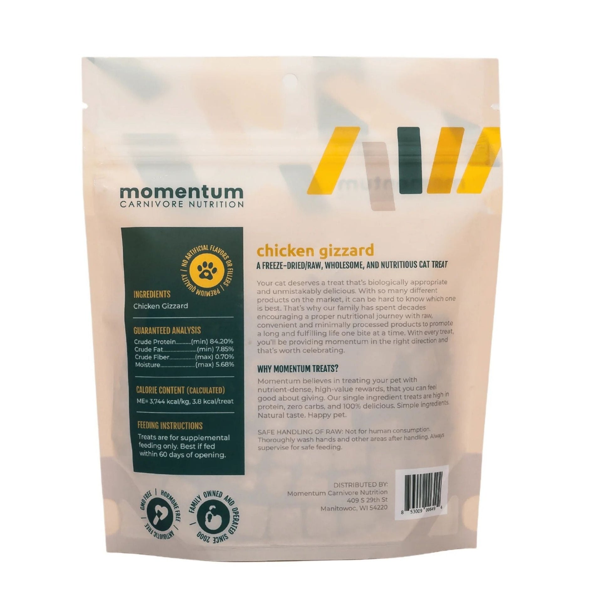 Momentum Carnivore Nutrition Cat 1.9 oz. Chicken Gizzard, view 2
