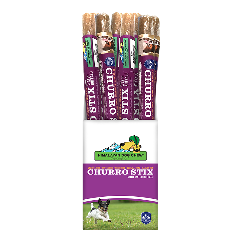 Himalayan Churro Stix - Puppy-Safe Water Buffalo Dog Chew, 12 ct