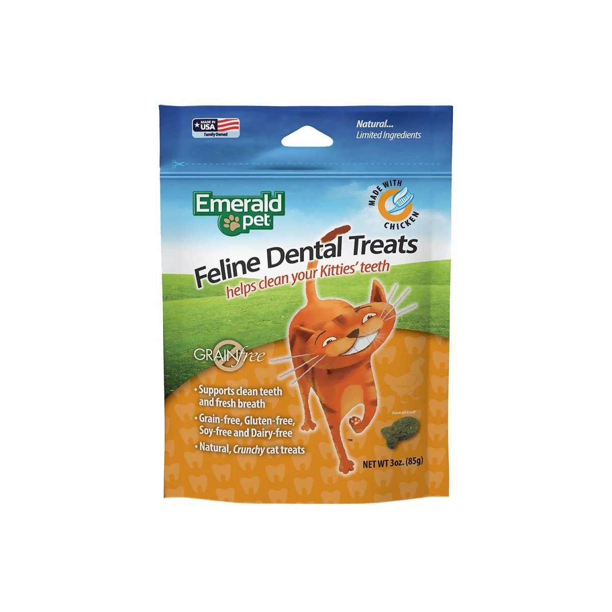 Emerald Pet Feline Dental Cat Treats Chicken 1ea/3 oz - Pets Perfect