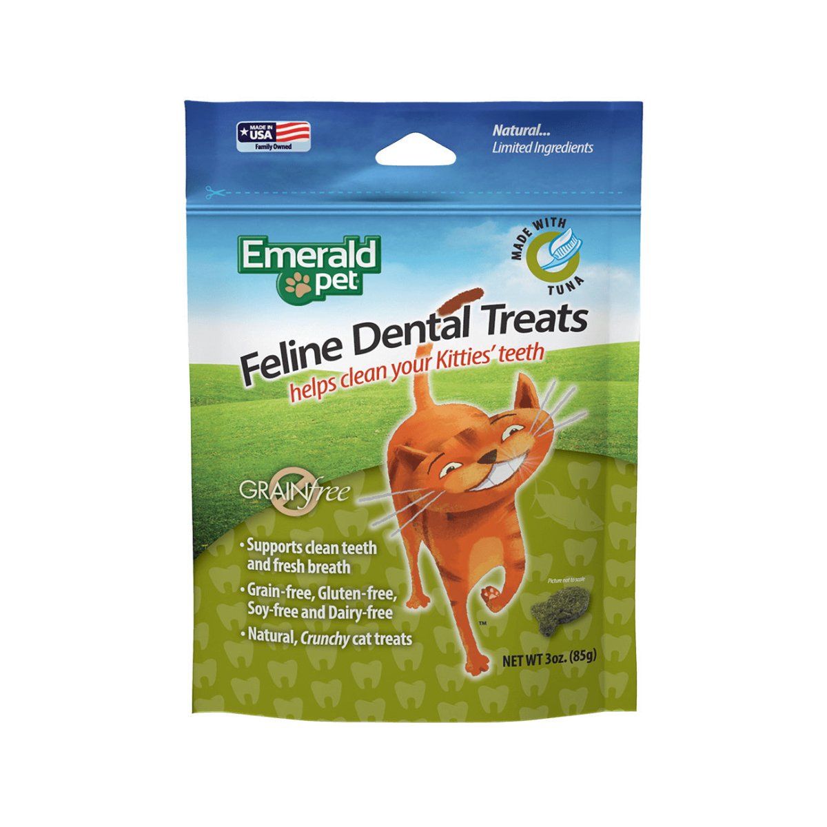 Emerald Pet Feline Dental Cat Treats Tuna 1ea/3 oz - Pets Perfect