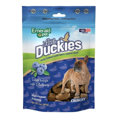 Emerald Pet Little Duckies Duck & Blueberry Dog Treats 5 oz