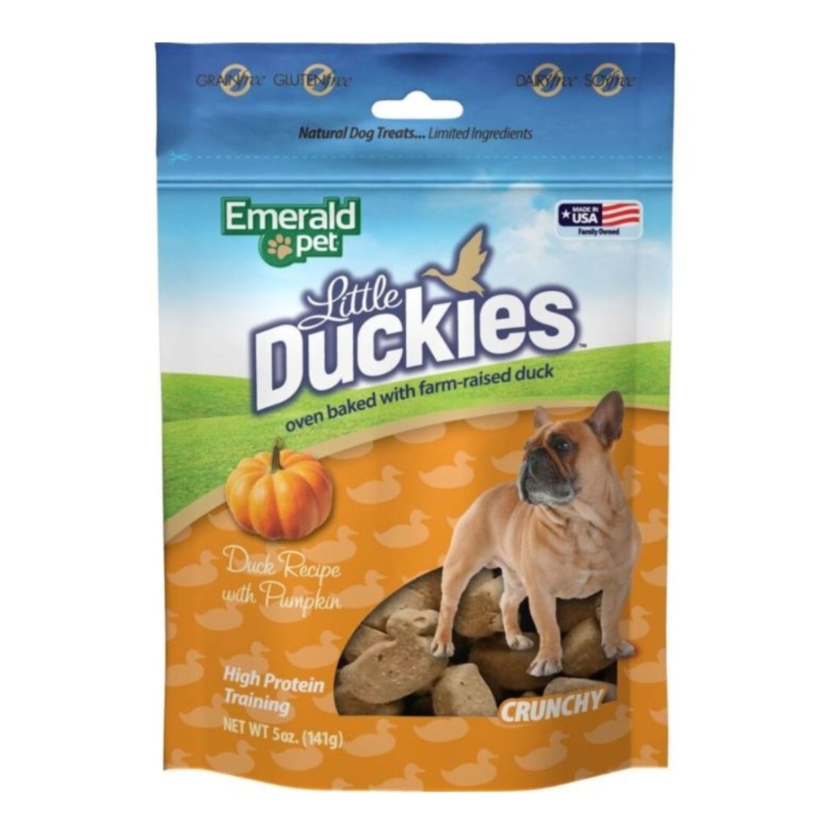 Emerald Pet Little Duckies Duck & Pumpkin Dog Treats 5 oz - Pets Perfect