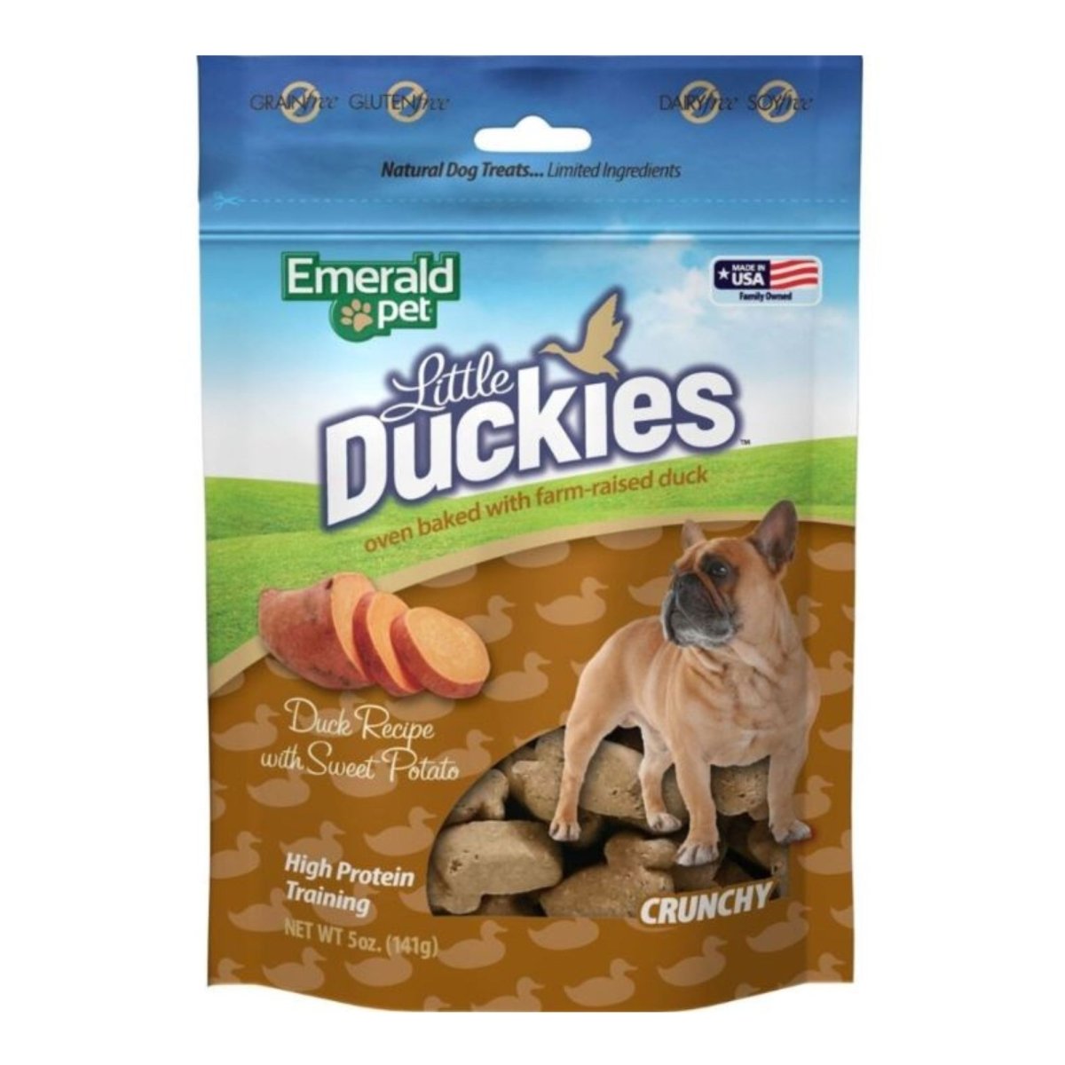 Emerald Pet Little Duckies Duck & Sweet Potato Dog Treats 5 oz - Pets Perfect