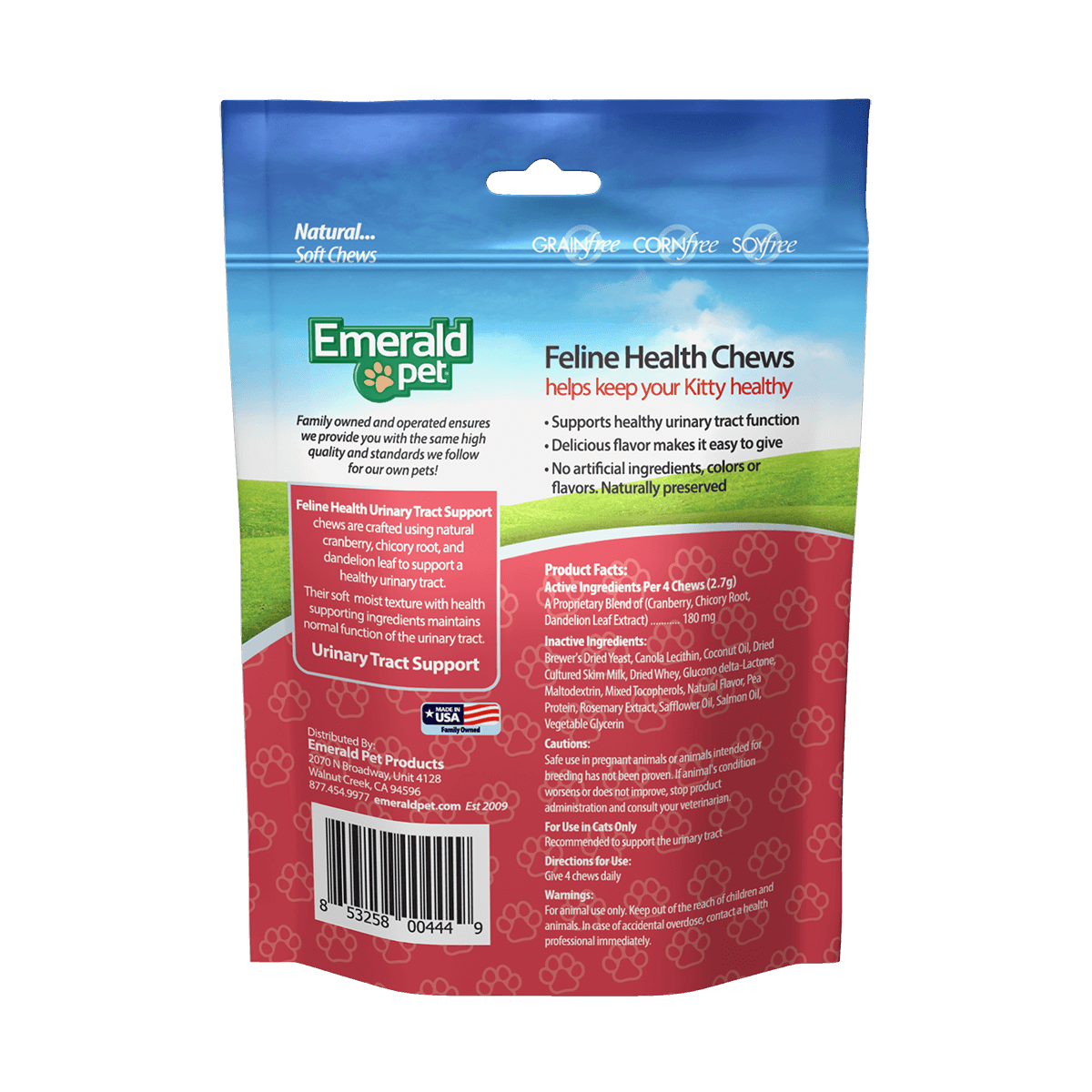Emerald Pet Urinary Tract Support Feline Healthy Cat Chews 1ea/2.5 oz - Pets Perfect