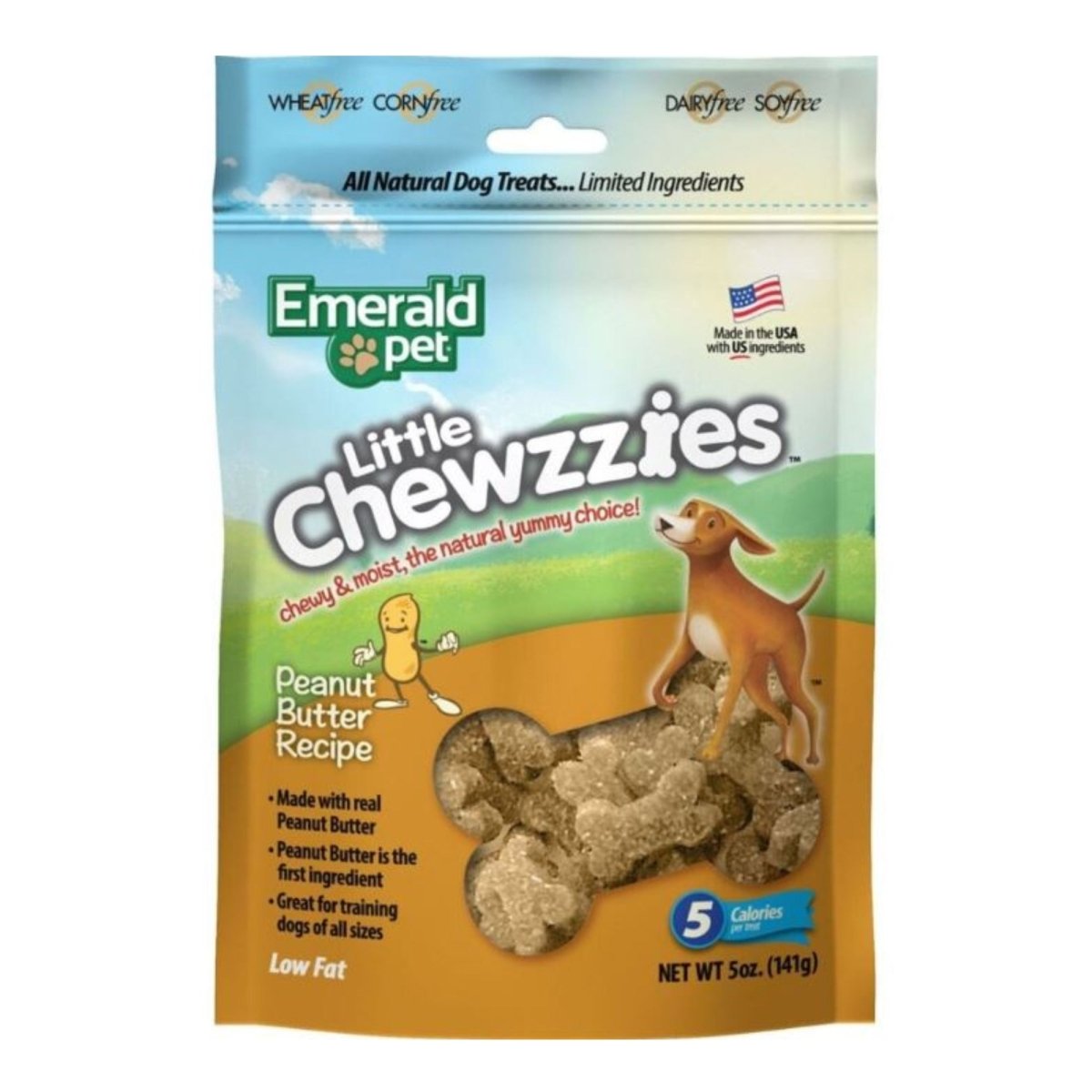 Emerald Pet Little Chewzzies Peanut Butter Dog Treats 5 oz - Pets Perfect