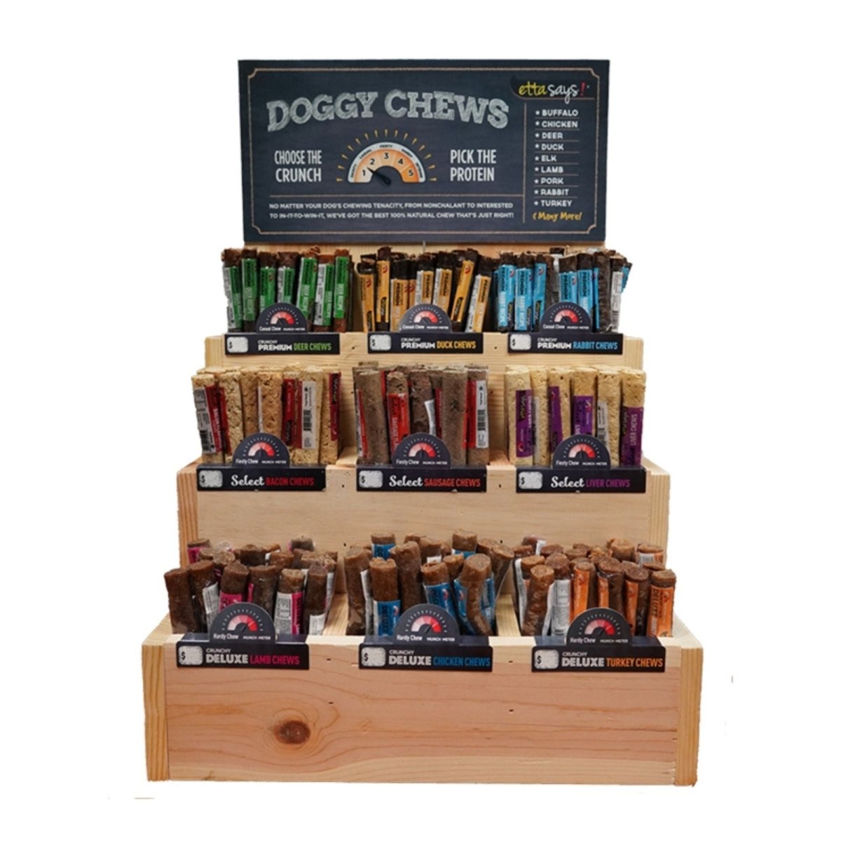Etta Says Dog USA Chew Center Display - Pets Perfect