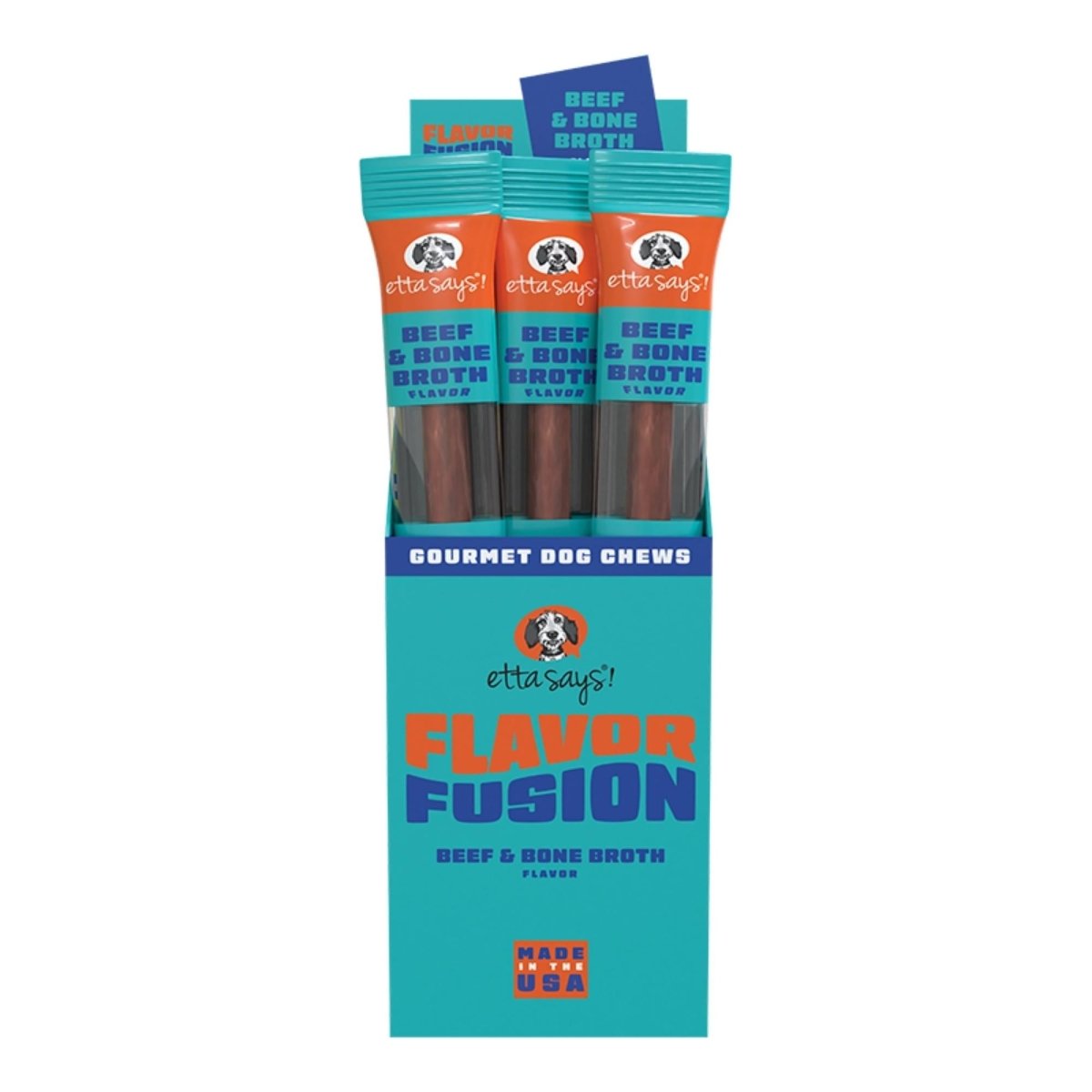 Etta Says Dog Flavor Fusion Chew Beef 1.75oz. (Case of 12) - Pets Perfect