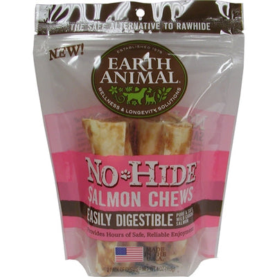 Earth Animal No Hide Salmon Chews Dog Treats, Small 2 ct