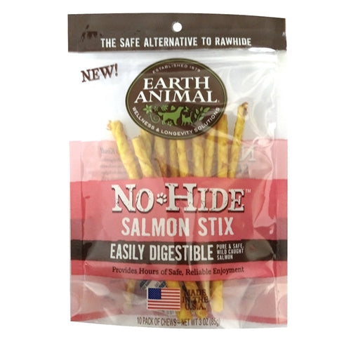 Earth Animal No Hide Salmon Chews Dog Treats, 10 ct