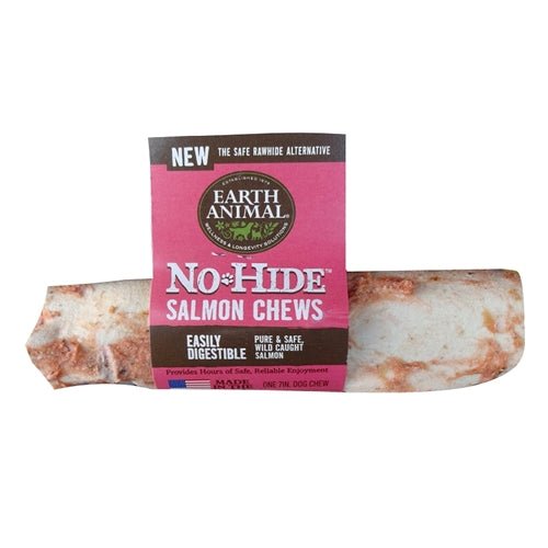 Earth Animal No - Hide 7" Salmon Chew – Rawhide - Free | Case of 24 - Pets Perfect