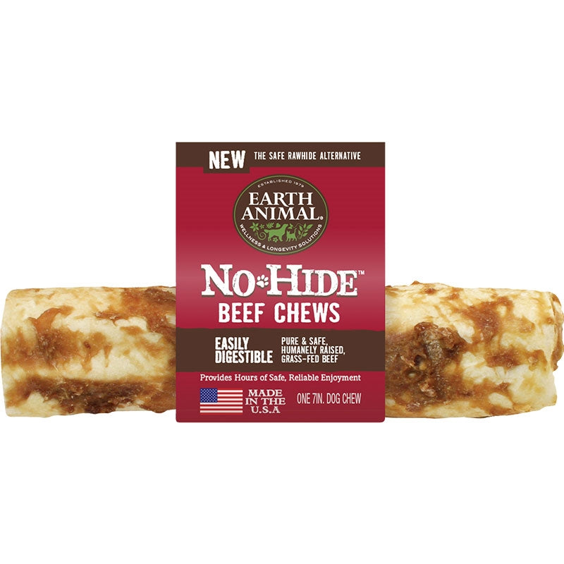 Earth Animal Dog No-Hide Beef, 7 in, 24-Count
