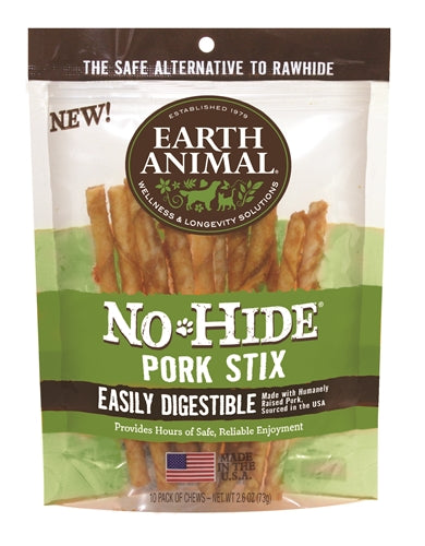 Earth Animal No Hide Pork Stix 10 ct