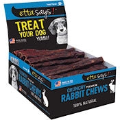 Etta Says! Premium Crunchy Rabbit Dog Treat Rabbit 7 in, 20 ct